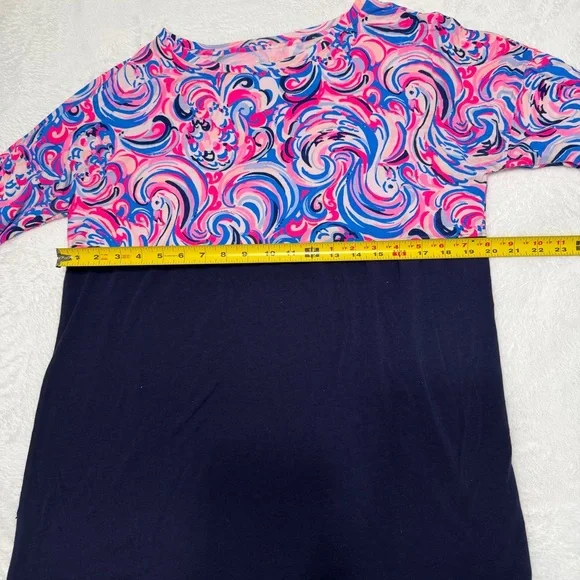 Lilly Pulitzer Finn Top in Raz Berry Flamingoals - Picture 3 of 5